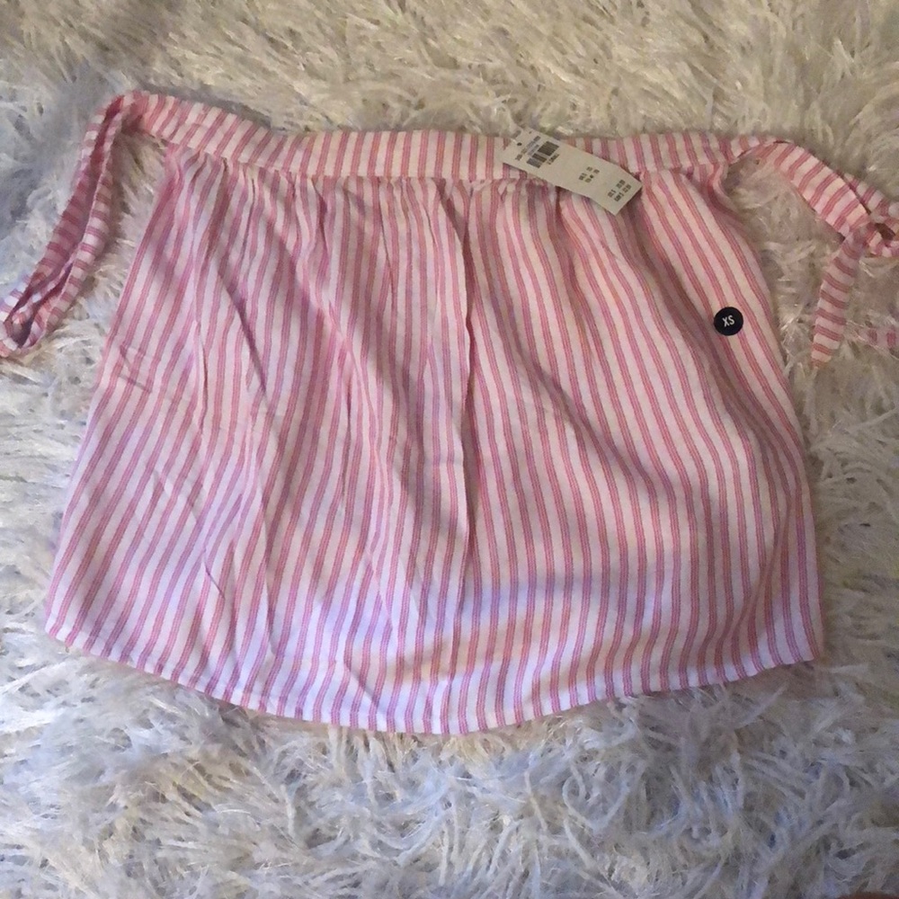 Hollister Striped Off Shoulder Top